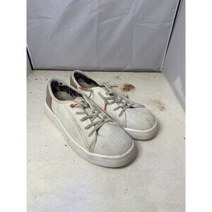 Size 8 Hey Dude Cody Craft Linen Womens Shoes Sneakers White Slip On Casual